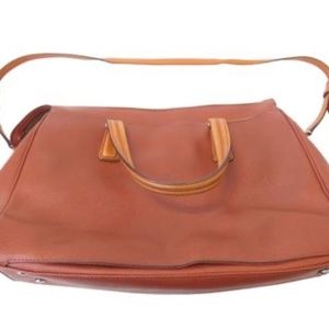 Tumi Red-Orange Snap Tote (15"x12"x4")